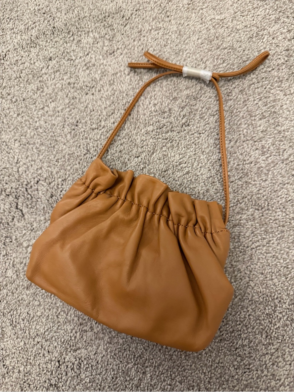 Loeffler Randall Cognac Drawstring Crossbody